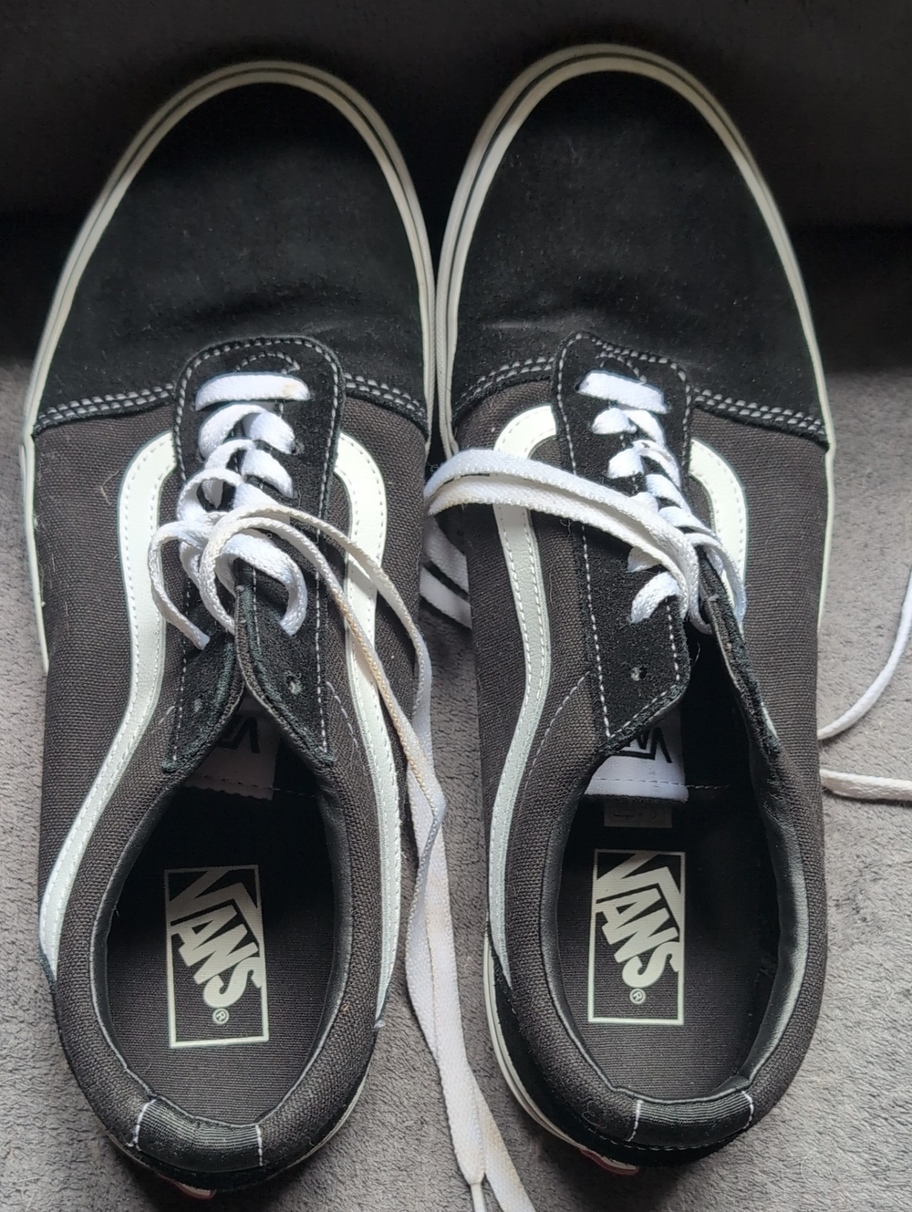 Vans Black & White Old Skool Skate Sneakers